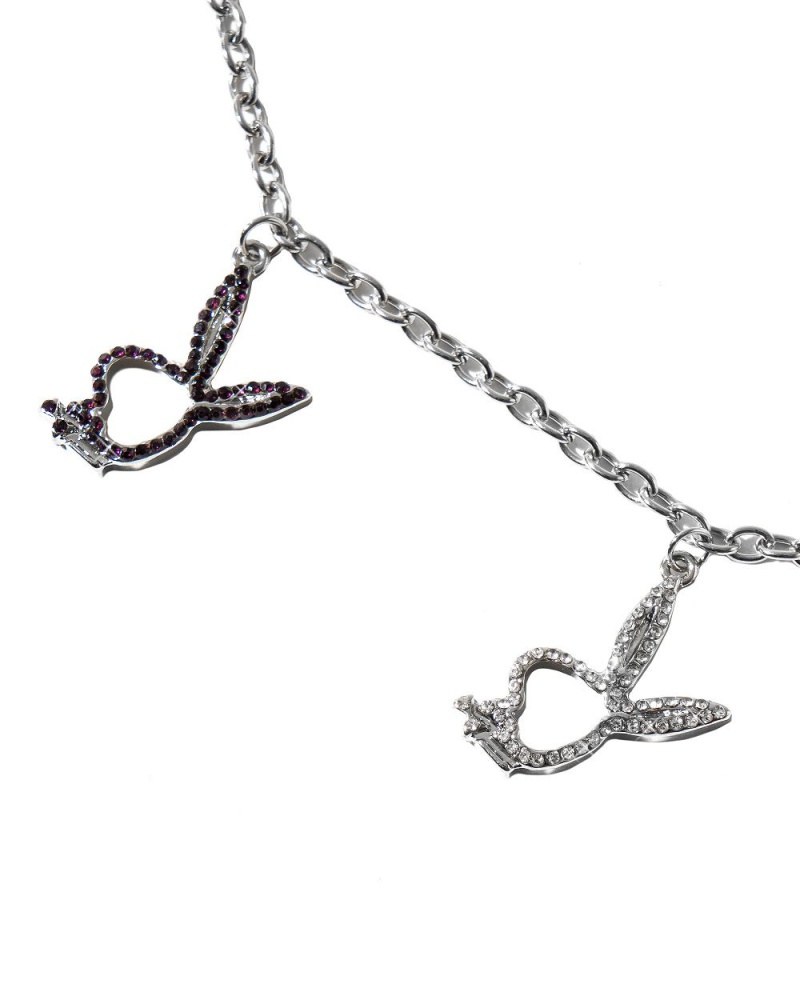 Playboy Multi-Rabbit Head Necklace Sieraden Dames Gekleurd | PLBY-592617