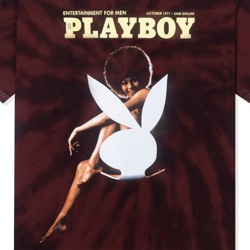 Playboy October 1971 Darine Stern Cover Tie Dye T-shirt Heren | PLBY-593162