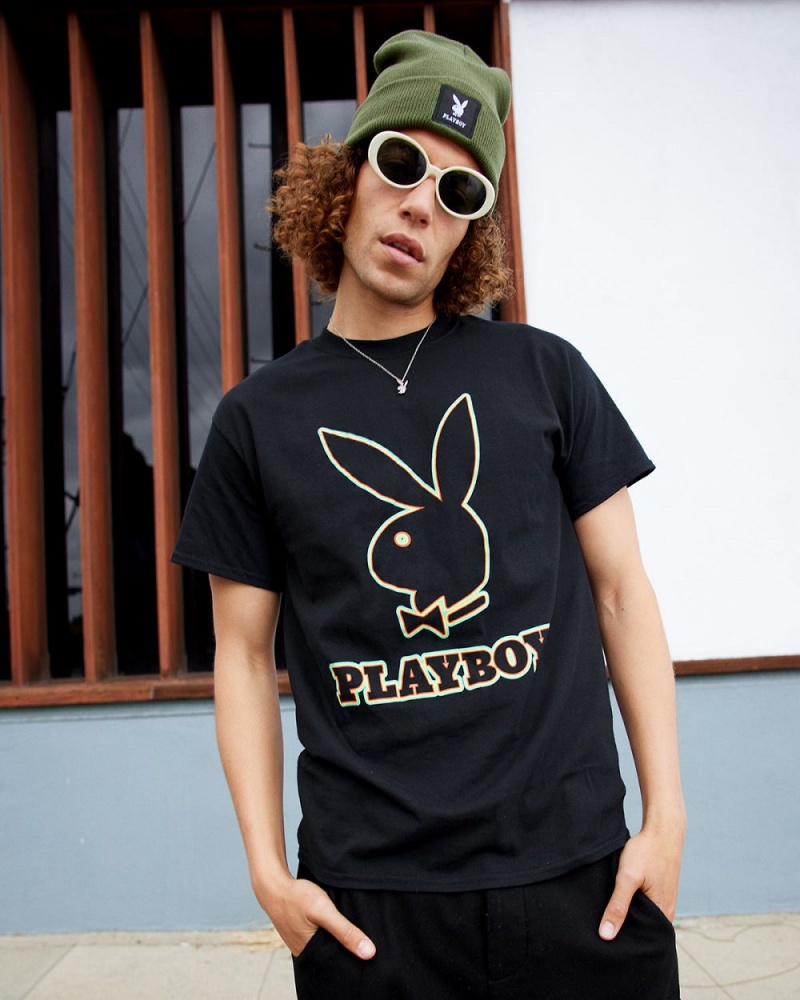 Playboy Outline Grafische T-shirt Heren | PLBY-593274