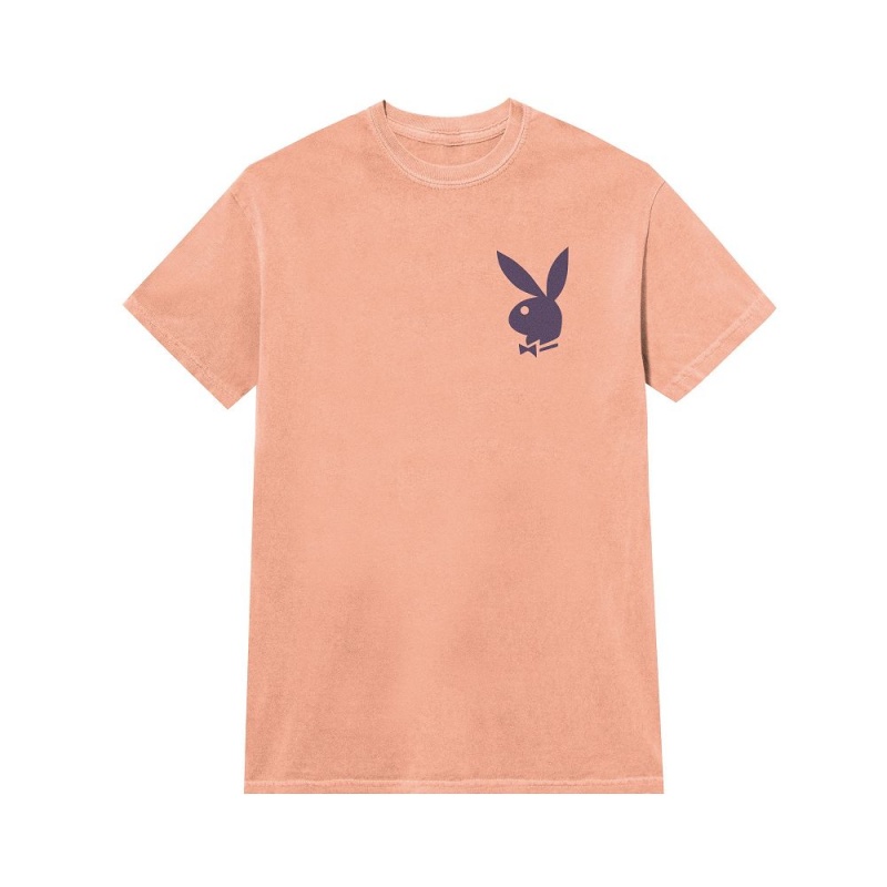 Playboy Peach Grafische T-shirt Heren Koraal | PLBY-593263