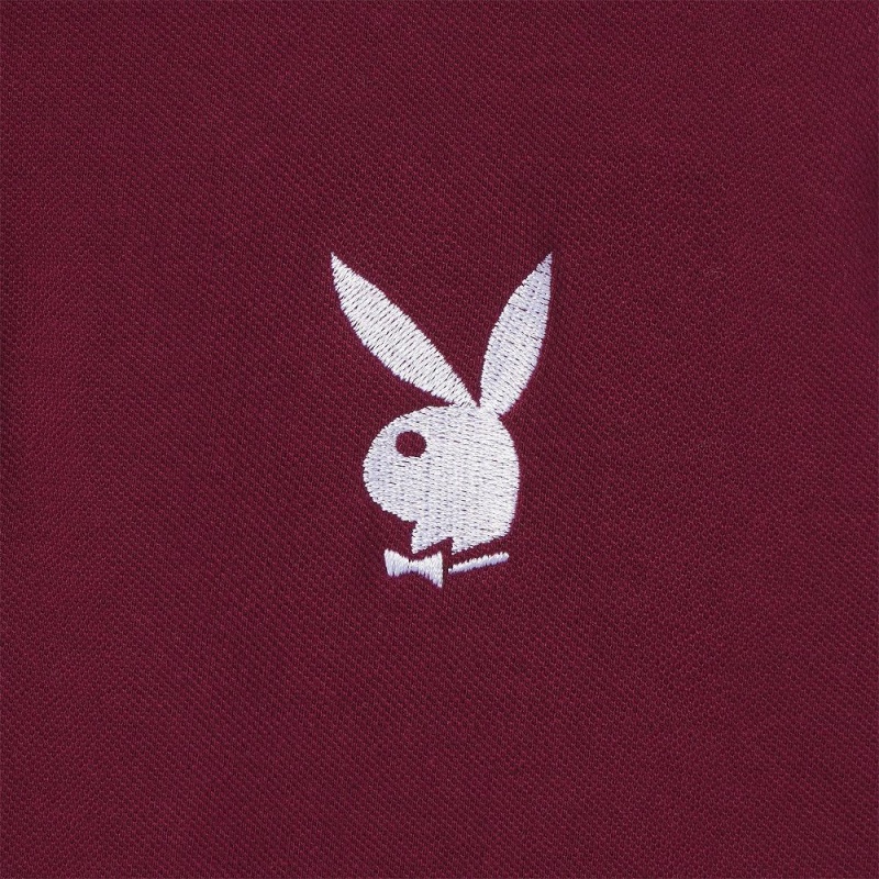 Playboy Performance Rabbit Head T-shirt Heren Bordeaux | PLBY-593245