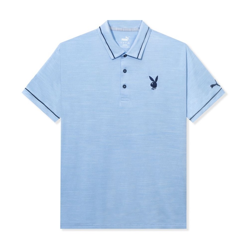 Playboy Puma Golf Monarch Performance Polo T-shirt Heren Blauw | PLBY-593246