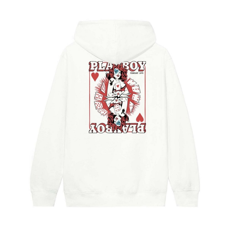 Playboy Queen of Hearts Hoodie Heren Zwart | PLBY-593049