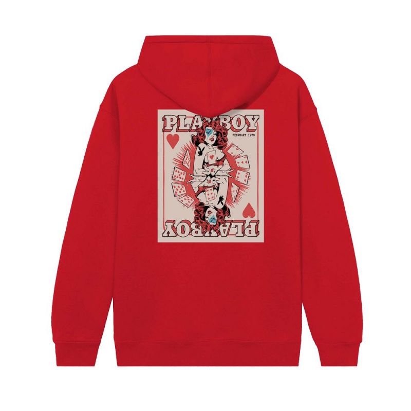 Playboy Queen of Hearts Hoodie Heren Zwart | PLBY-593049