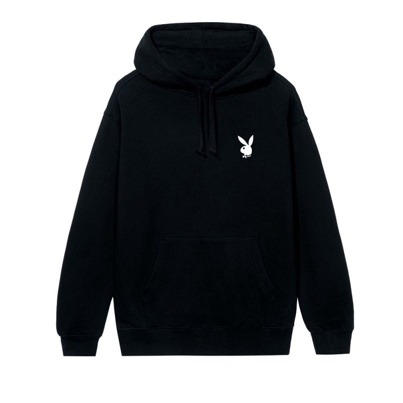 Playboy Queen of Hearts Hoodie Heren Zwart | PLBY-593049