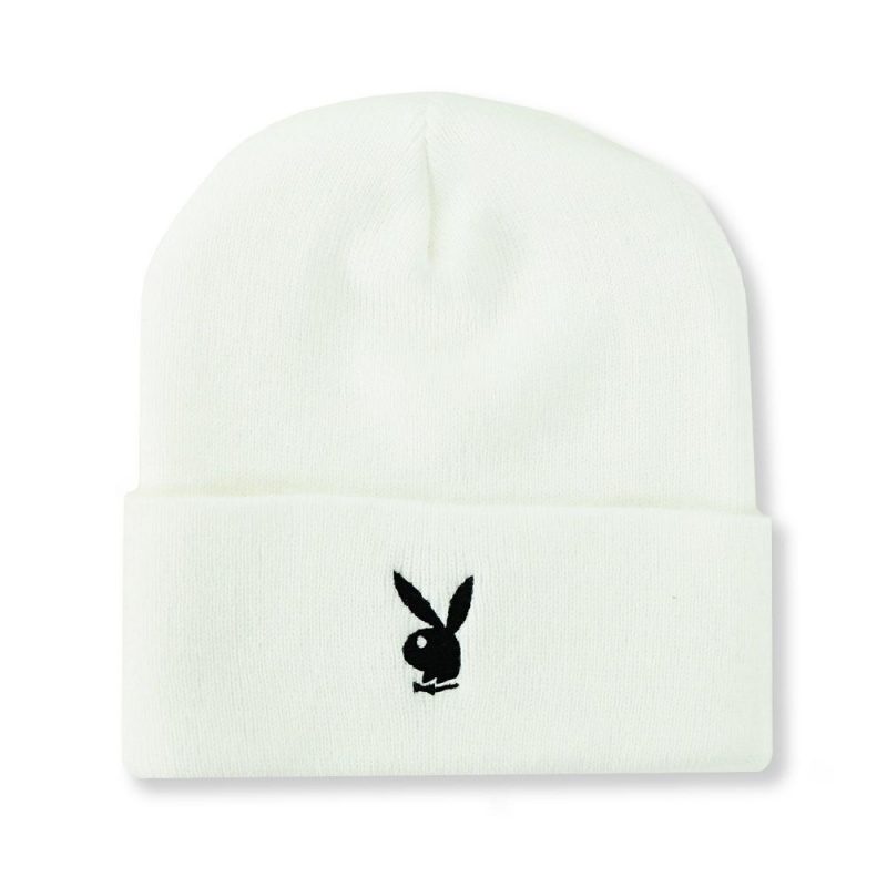 Playboy Rabbit Head Cuffed Knit Beanie Hoeden Heren Zwart | PLBY-592939