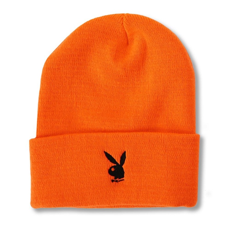 Playboy Rabbit Head Cuffed Knit Beanie Hoeden Heren Zwart | PLBY-592939