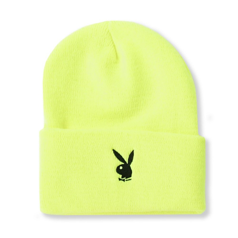 Playboy Rabbit Head Cuffed Knit Beanie Hoeden Heren Zwart | PLBY-592939