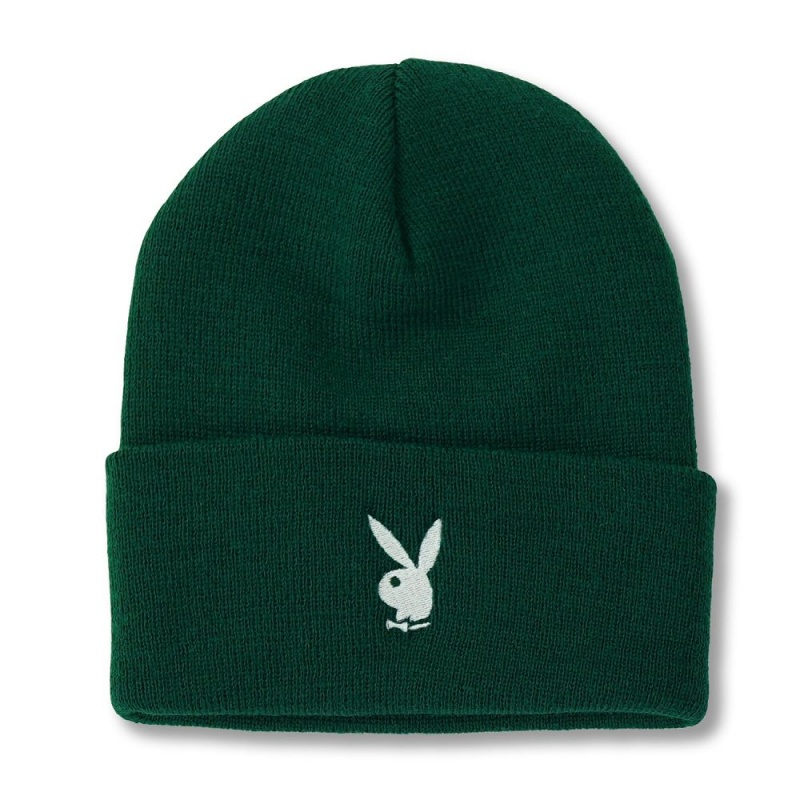 Playboy Rabbit Head Cuffed Knit Beanie Hoeden Heren Zwart | PLBY-592939