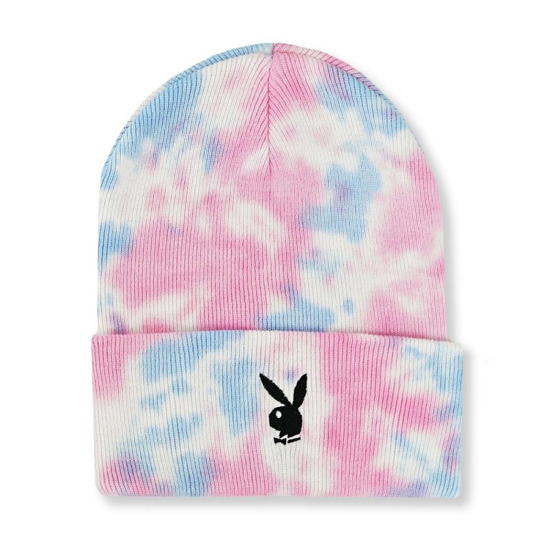 Playboy Rabbit Head Knit Beanie Tie Dye Hoeden Heren Paars | PLBY-592936