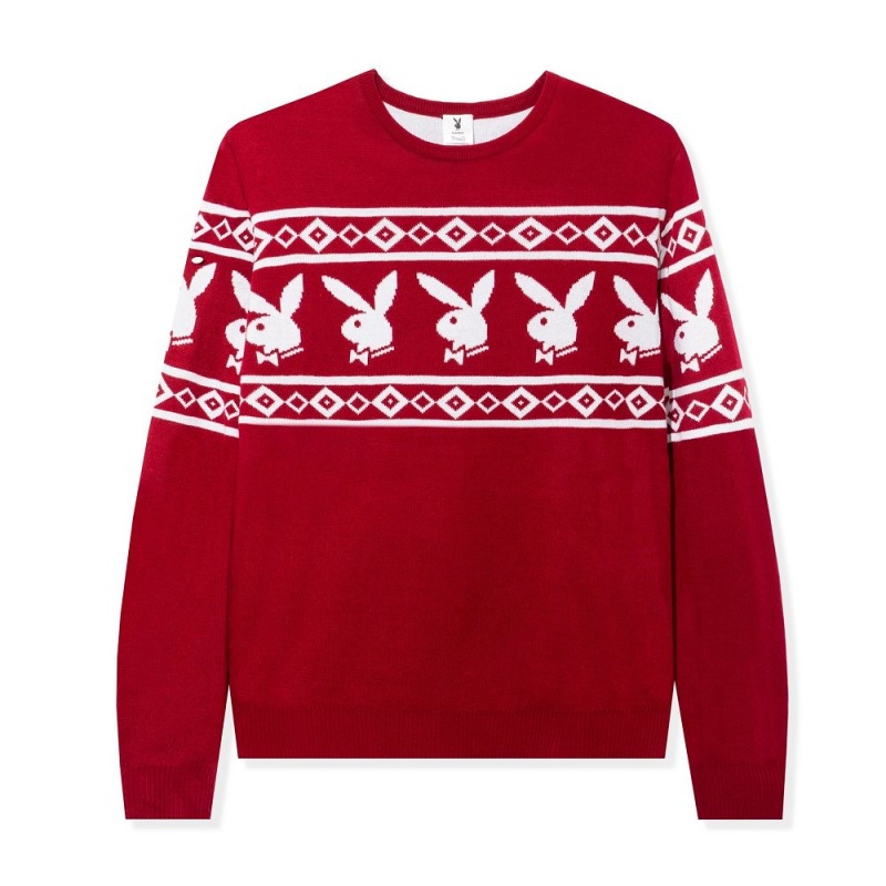 Playboy Rabbit Head Knit Sweatshirt Heren Zwart | PLBY-593062