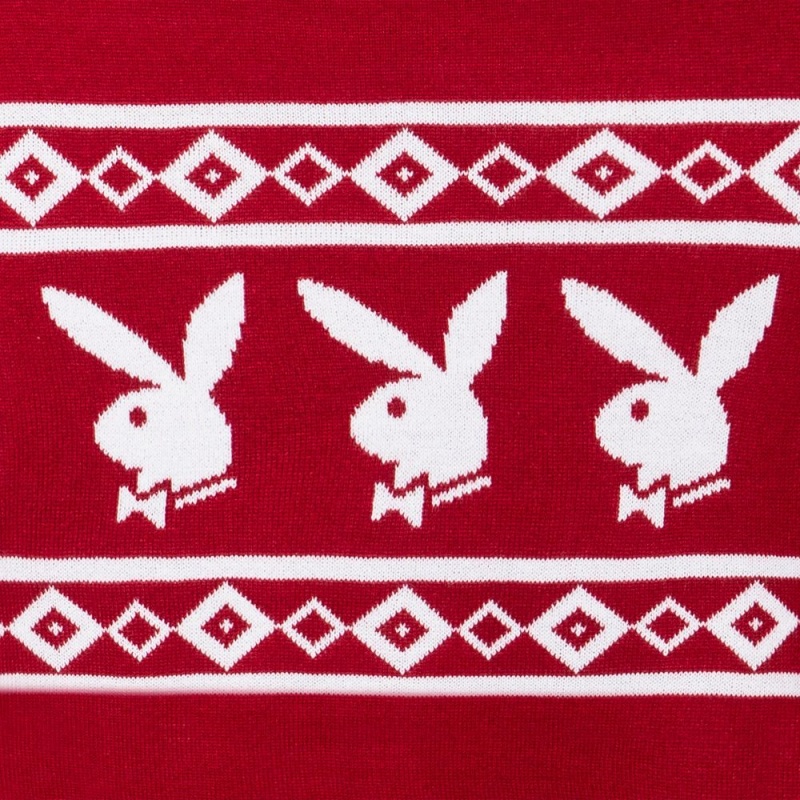 Playboy Rabbit Head Knit Sweatshirt Heren Zwart | PLBY-593062