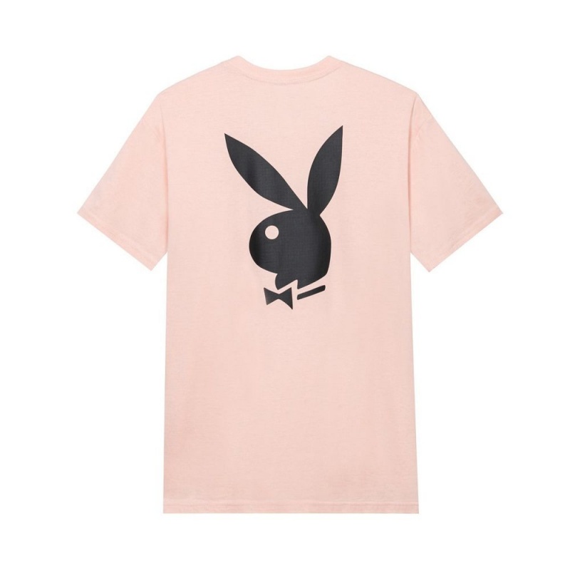 Playboy Rabbit Head Logo T-shirt Heren Wit Zwart | PLBY-593144