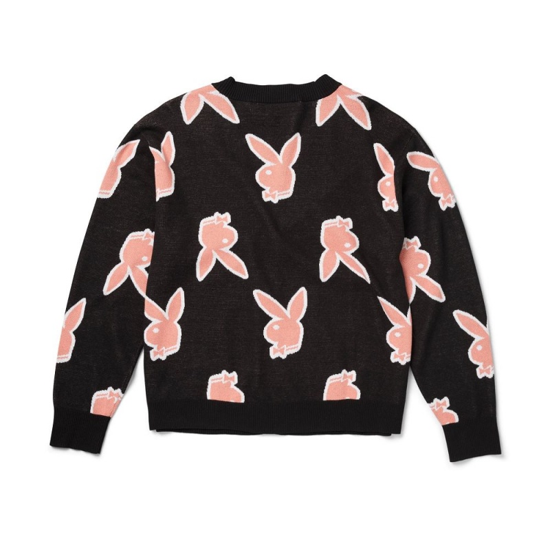 Playboy Repeating Rabbit Head Cardigan Jassen Heren | PLBY-593060