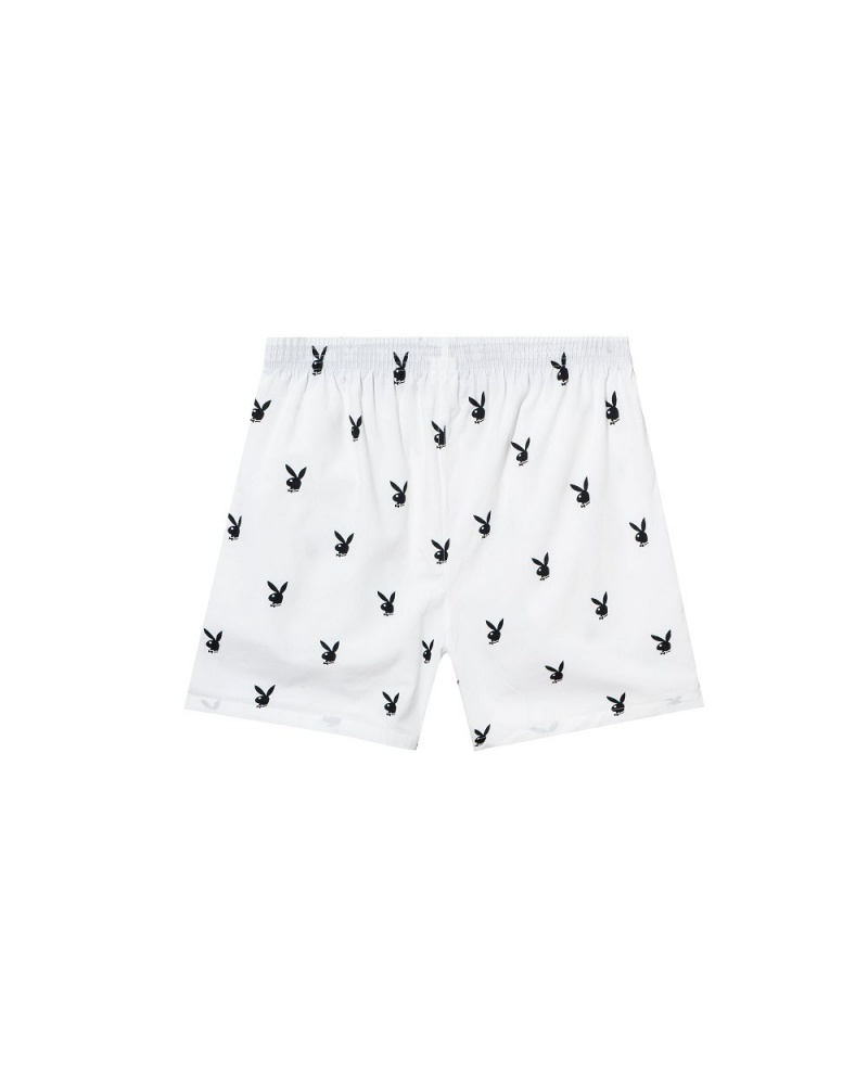 Playboy Repeating Rabbit Head Lounge Korte Broek Heren Blauw | PLBY-592951