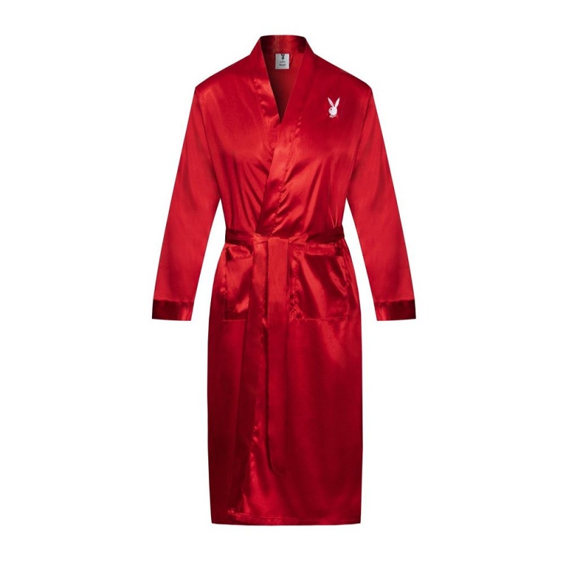 Playboy Satin Mansion Robe Accessoires Heren | PLBY-592925