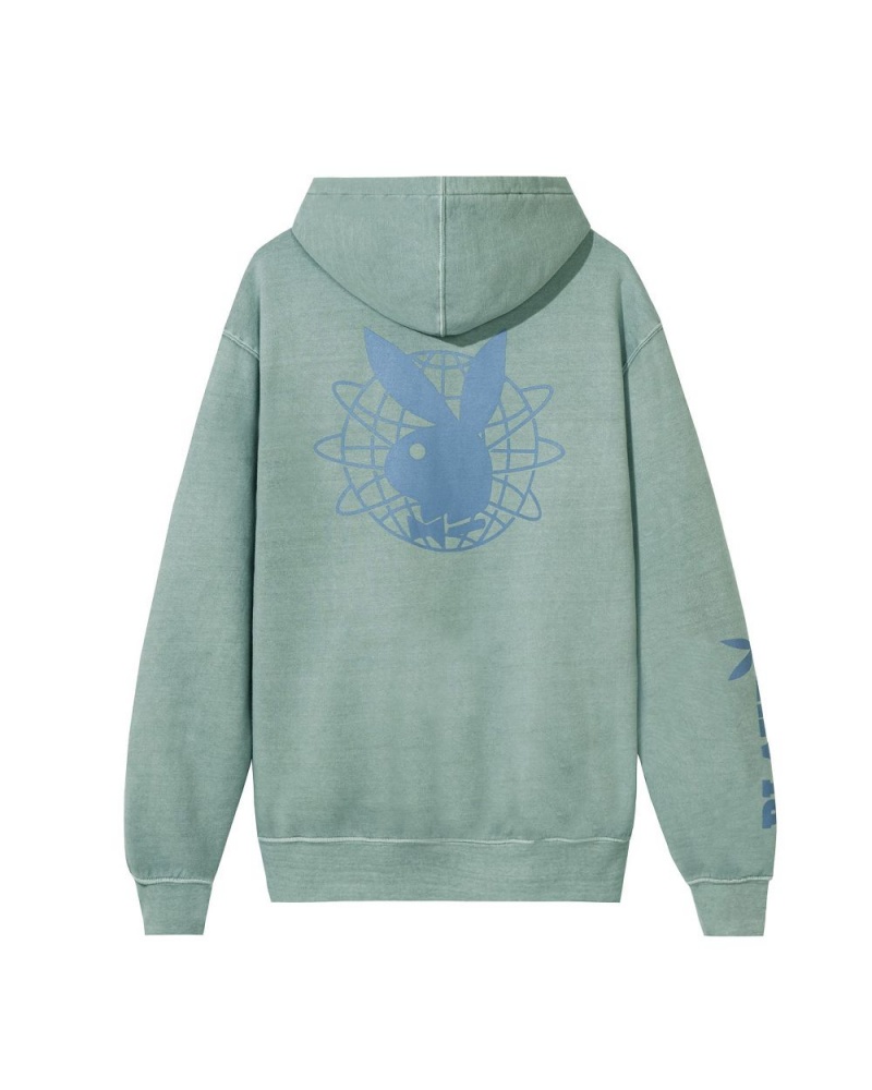 Playboy Sun Washed Hoodie Heren Blauw | PLBY-593072