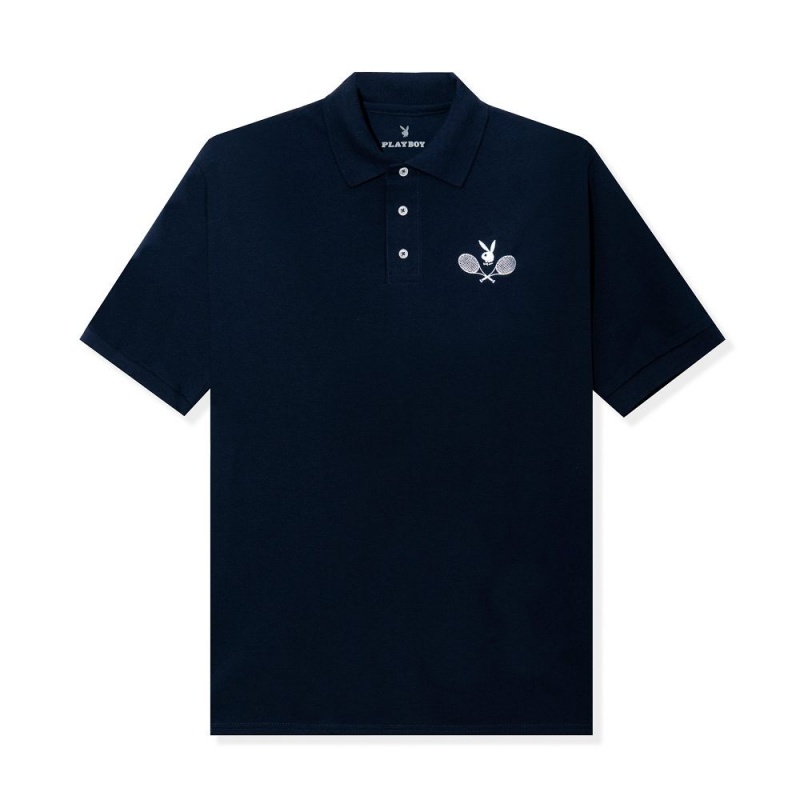 Playboy Tennis Club Polo T-shirt Heren Wit | PLBY-593239