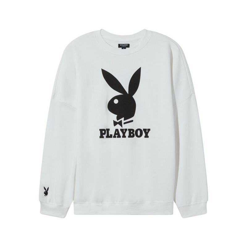 Playboy The Cozy Sleep Bunny Sweatshirt Dames Wit | PLBY-592867