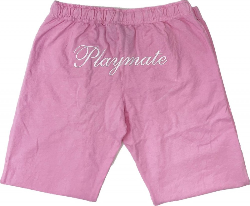 Playboy The Essentials Rib Triangle lette Joggingbroeken Dames Roze Wit | PLBY-592735