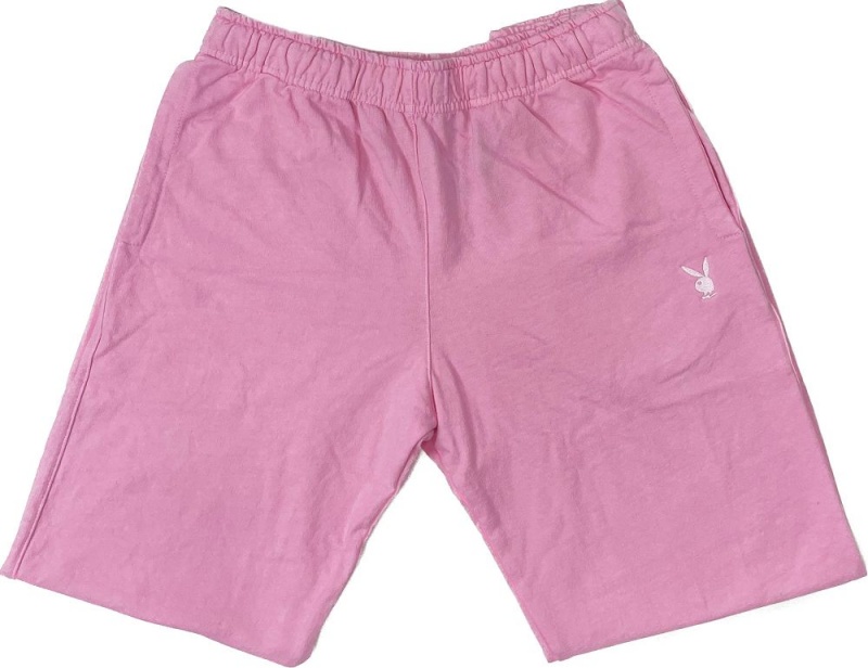 Playboy The Essentials Rib Triangle lette Joggingbroeken Dames Roze Wit | PLBY-592735