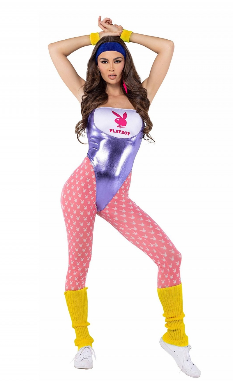 Playboy The Everyday Logo Soft Cup Costumes Dames Roze Paars Wit Geel | PLBY-592726