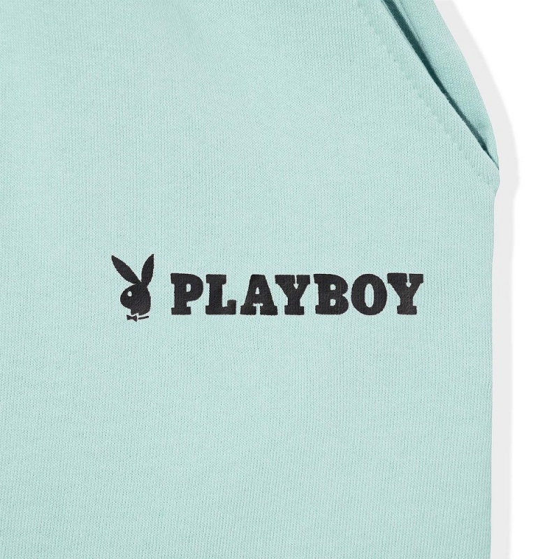 Playboy The Icon Shimmer Korte Broek Dames Lichtblauw | PLBY-592759