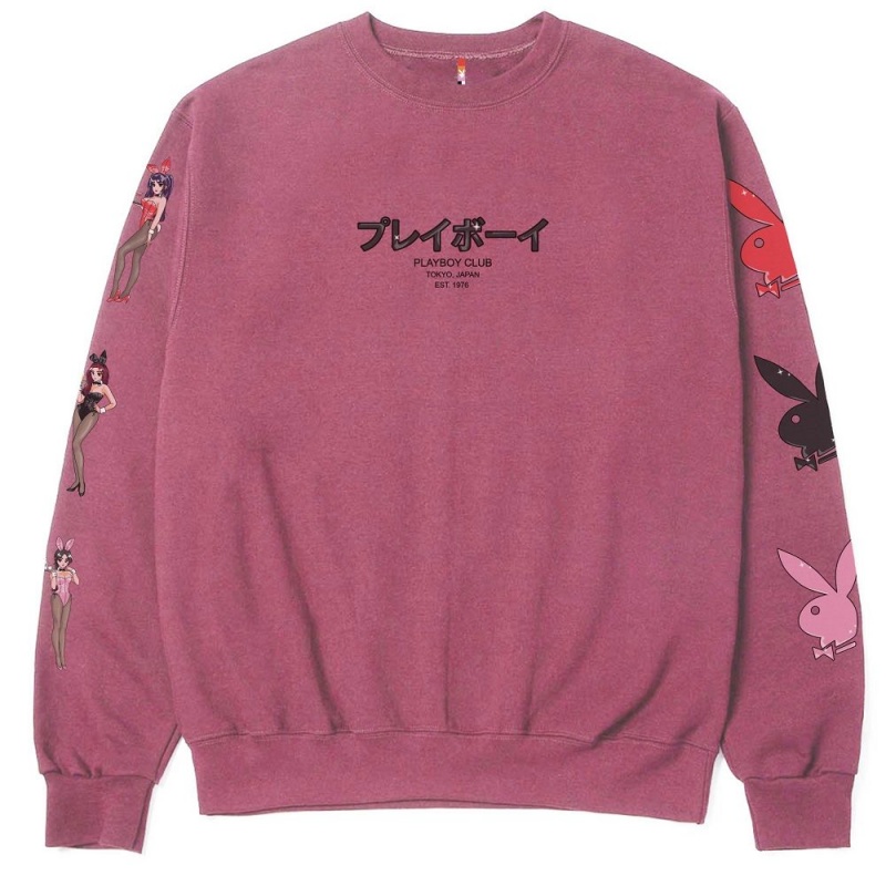 Playboy Tokyo Club Bunny Sweatshirt Heren Wit | PLBY-593005