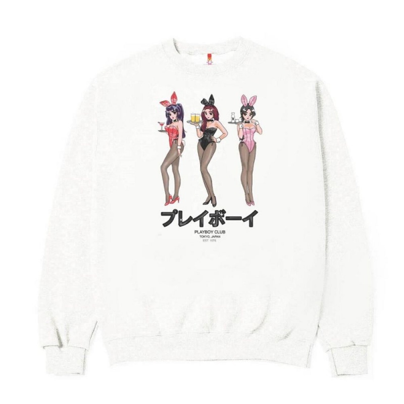 Playboy Tokyo Club Happy Hour Sweatshirt Heren Zwart | PLBY-593016