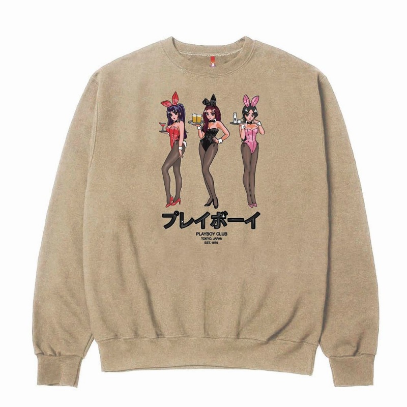 Playboy Tokyo Club Happy Hour Sweatshirt Heren Zwart | PLBY-593016