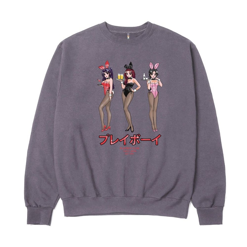 Playboy Tokyo Club Happy Hour Sweatshirt Heren Zwart | PLBY-593016