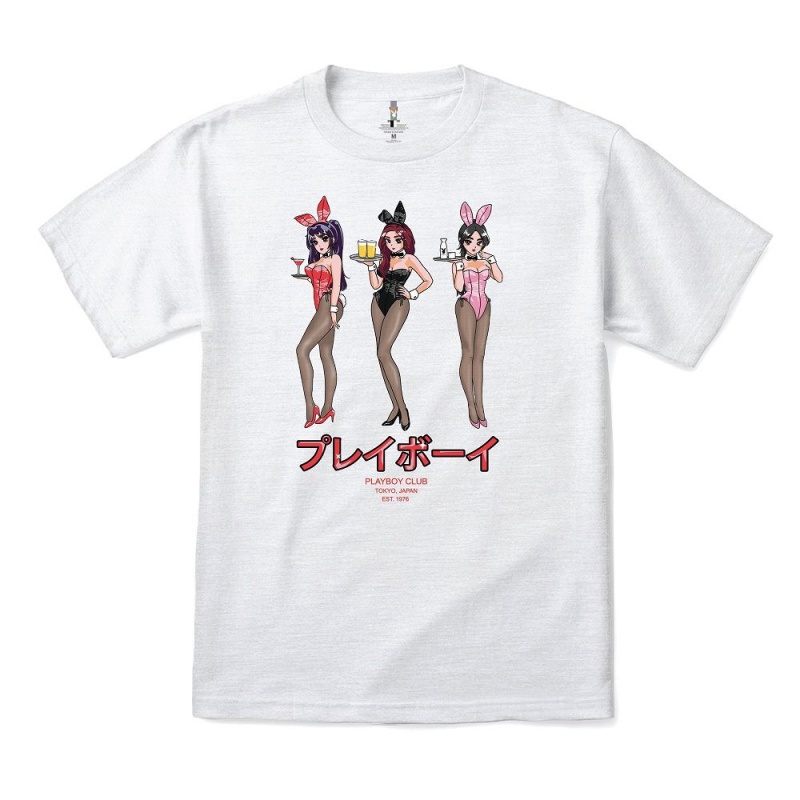 Playboy Tokyo Club Happy Hour T-shirt Heren Blauw | PLBY-593142