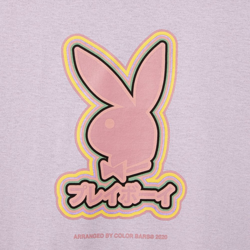 Playboy Tokyo Club Logo Orchid T-shirt Heren Paars | PLBY-593255