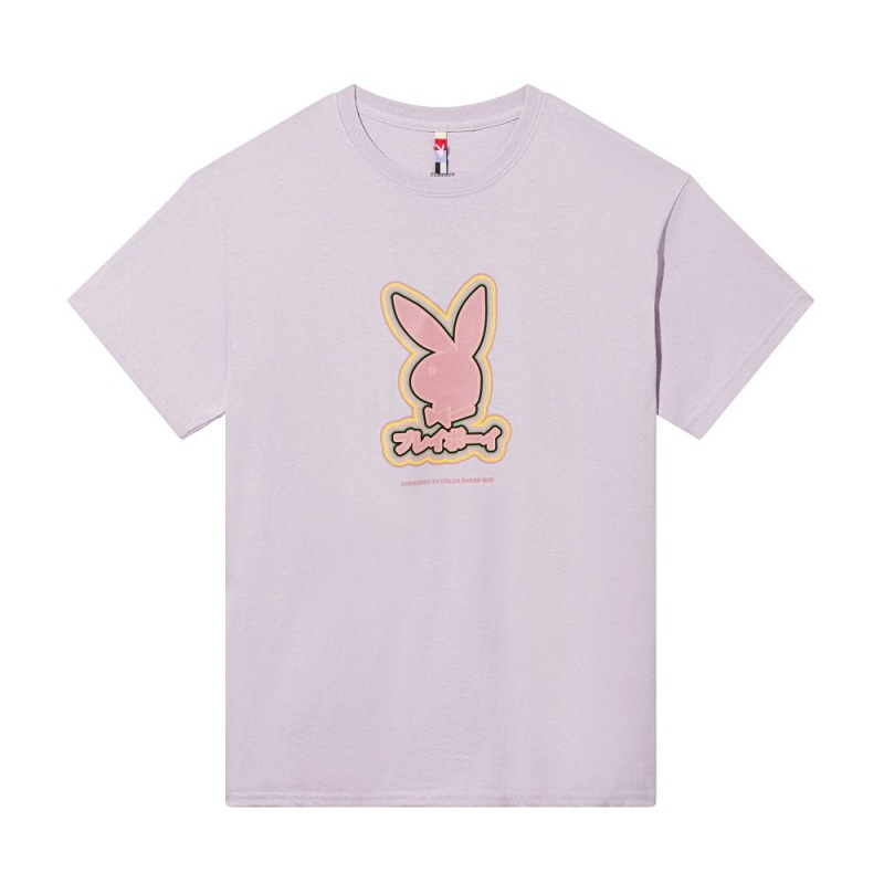 Playboy Tokyo Club Logo Orchid T-shirt Heren Paars | PLBY-593255