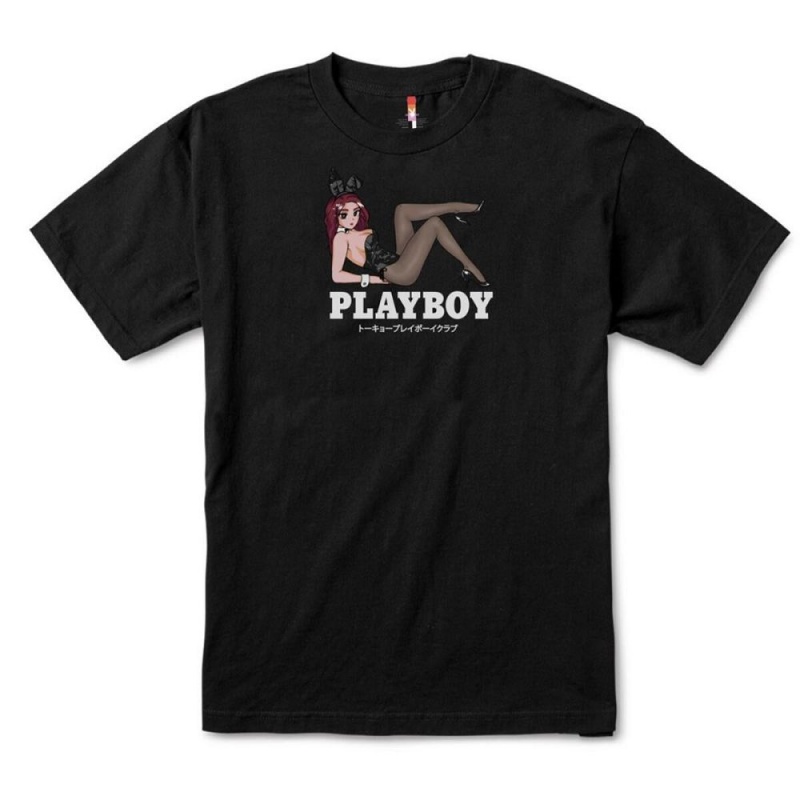 Playboy Tokyo Club Open Late T-shirt Heren Wit | PLBY-593182