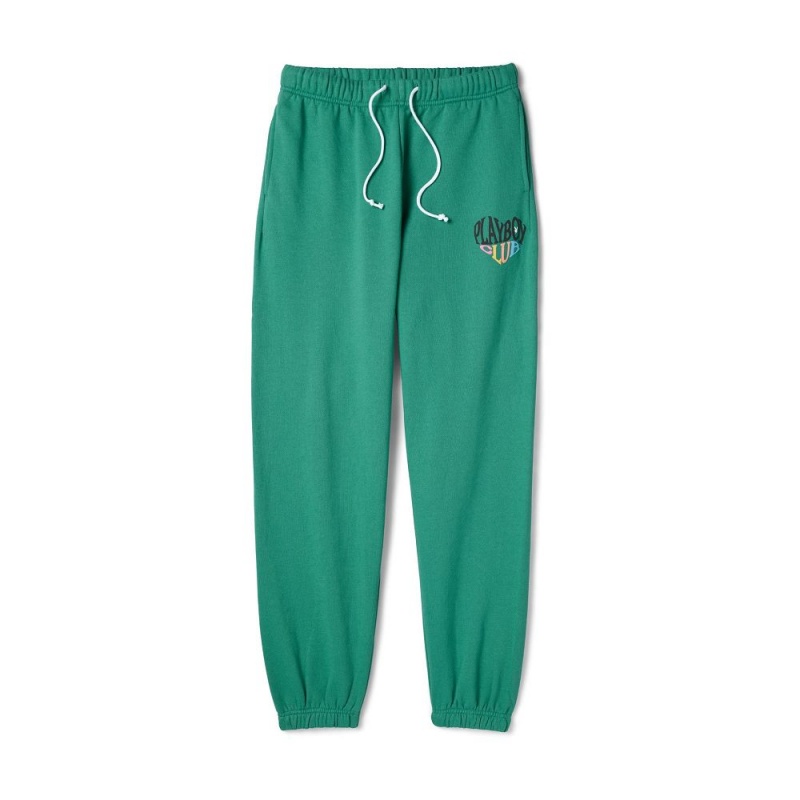 Playboy Velour Bandeau Joggingbroeken Dames Groen | PLBY-592742