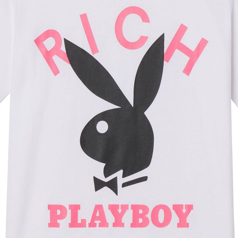 Playboy x John Richmond Logo T-shirt Heren Zwart | PLBY-593187