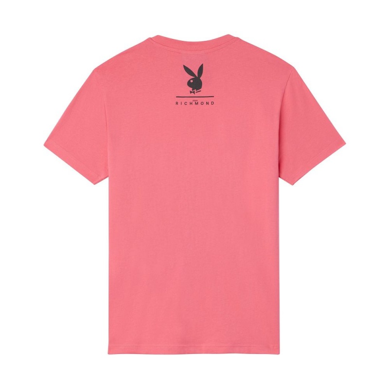 Playboy x John Richmond Logo T-shirt Heren Zwart | PLBY-593187