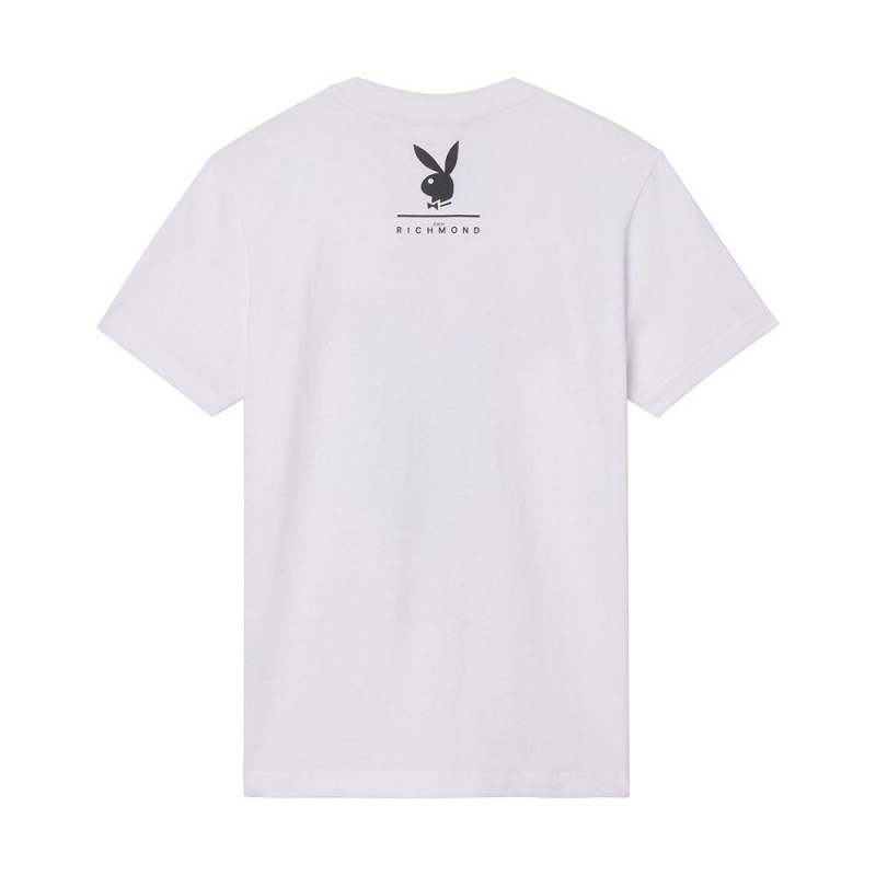 Playboy x John Richmond Logo T-shirt Heren Zwart | PLBY-593187