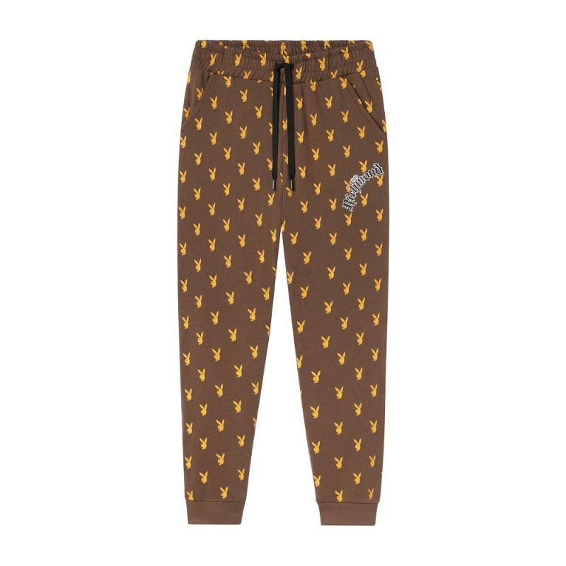 Playboy x John Richmond Repeating Rabbit Head Joggingbroeken Heren Bruin | PLBY-592972