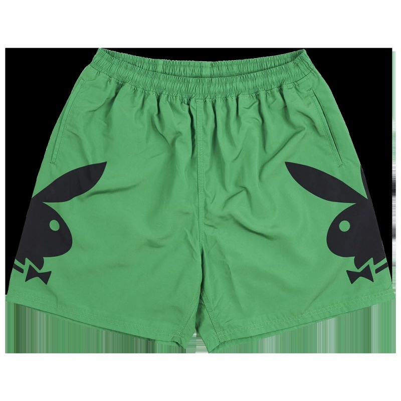 Playboy x Pleasures Collide Korte Broek Heren Groen | PLBY-592975