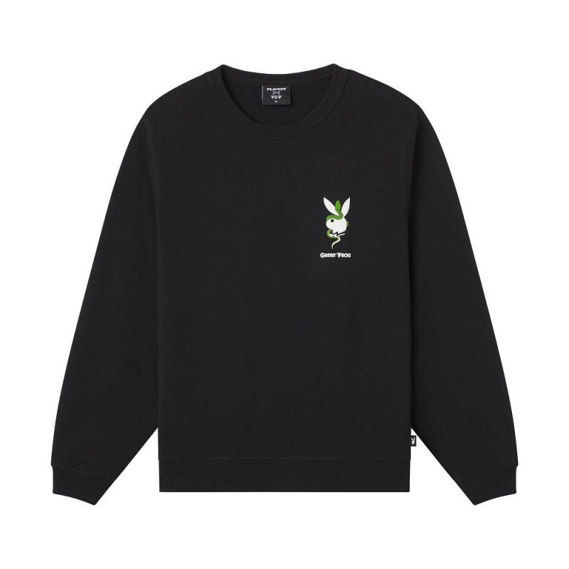 Playboy x The Great Frog Sweatshirt Heren Zwart | PLBY-593100