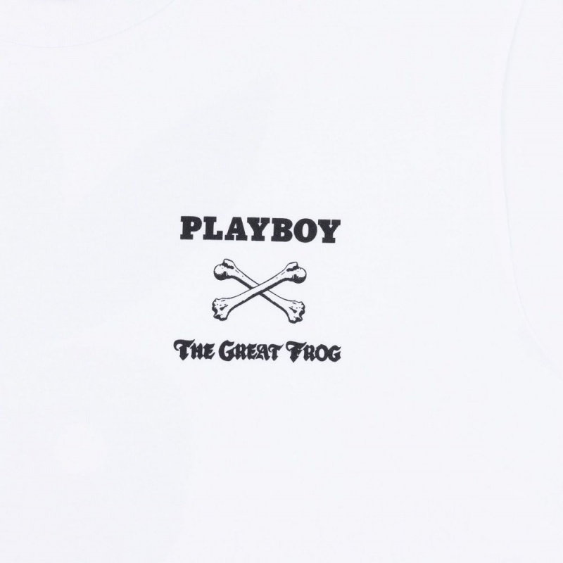 Playboy x The Great Frog T-shirt Heren Wit | PLBY-593233